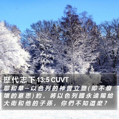 歷 代 志 下 13:5 CUVT Bible Verse Image