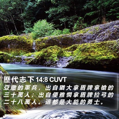 歷 代 志 下 14:8 CUVT Bible Verse Image