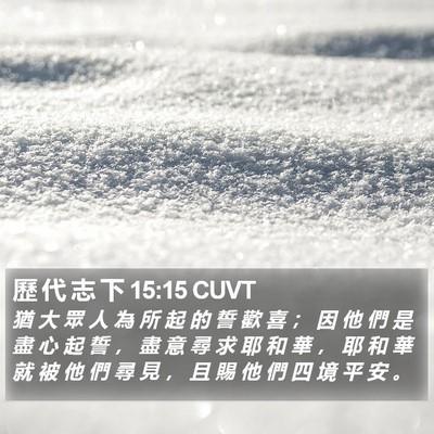 歷 代 志 下 15:15 CUVT Bible Verse Image