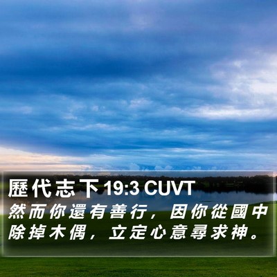 歷 代 志 下 19:3 CUVT Bible Verse Image
