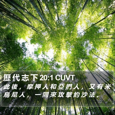 歷 代 志 下 20:1 CUVT Bible Verse Image