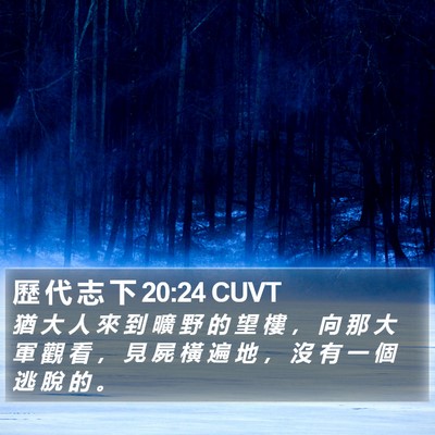 歷 代 志 下 20:24 CUVT Bible Verse Image