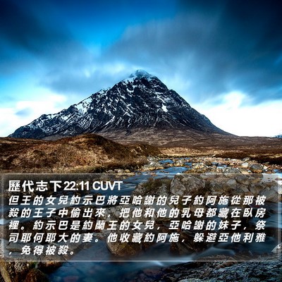 歷 代 志 下 22:11 CUVT Bible Verse Image