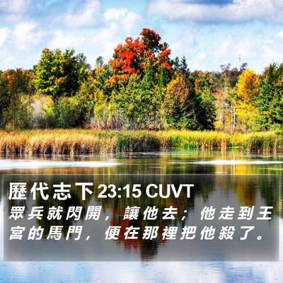 歷 代 志 下 23:15 CUVT Bible Verse Image