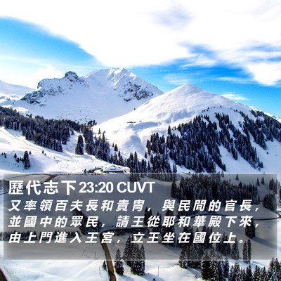 歷 代 志 下 23:20 CUVT Bible Verse Image