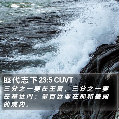 歷 代 志 下 23:5 CUVT Bible Verse Image