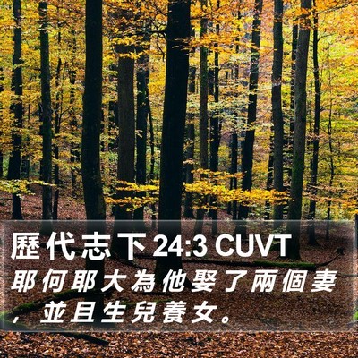 歷 代 志 下 24:3 CUVT Bible Verse Image
