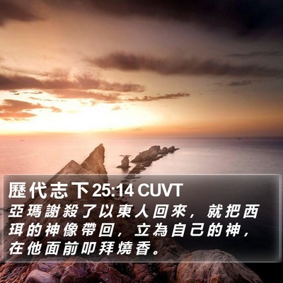 歷 代 志 下 25:14 CUVT Bible Verse Image