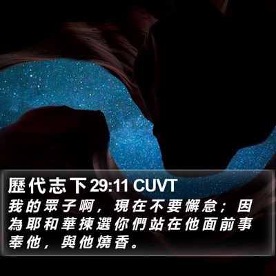 歷 代 志 下 29:11 CUVT Bible Verse Image
