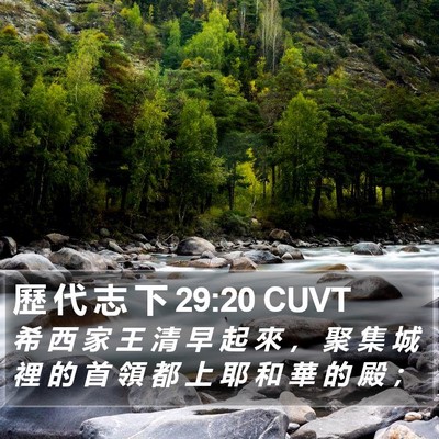 歷 代 志 下 29:20 CUVT Bible Verse Image