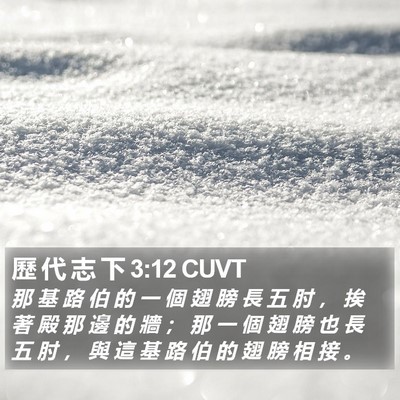 歷 代 志 下 3:12 CUVT Bible Verse Image