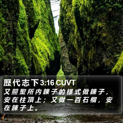 歷 代 志 下 3:16 CUVT Bible Verse Image