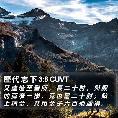 歷 代 志 下 3:8 CUVT Bible Verse Image
