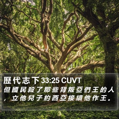 歷 代 志 下 33:25 CUVT Bible Verse Image