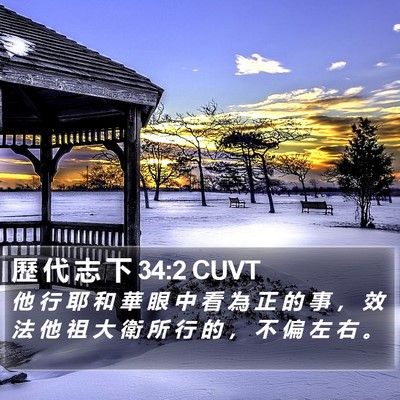 歷 代 志 下 34:2 CUVT Bible Verse Image