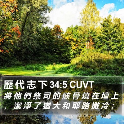 歷 代 志 下 34:5 CUVT Bible Verse Image