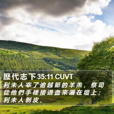 歷 代 志 下 35:11 CUVT Bible Verse Image