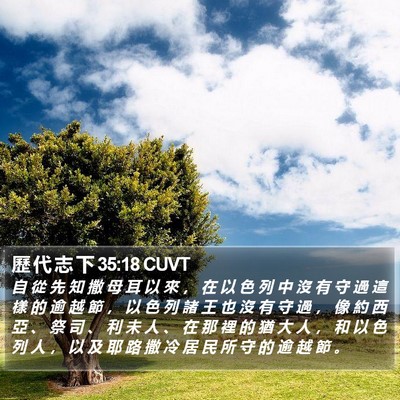 歷 代 志 下 35:18 CUVT Bible Verse Image