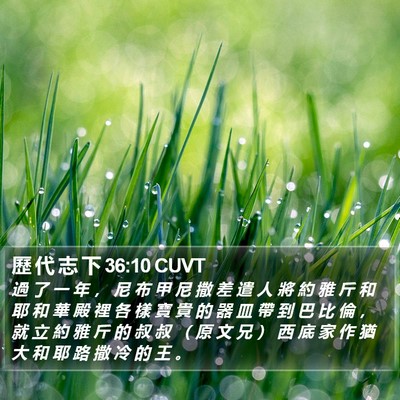 歷 代 志 下 36:10 CUVT Bible Verse Image