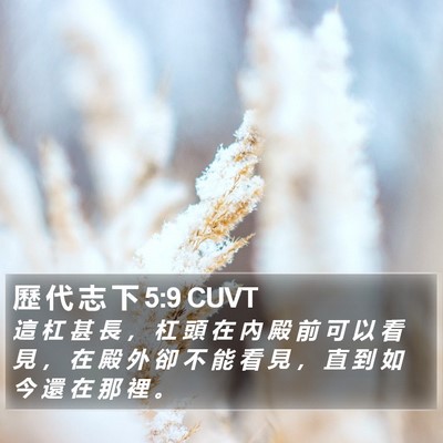 歷 代 志 下 5:9 CUVT Bible Verse Image