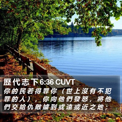 歷 代 志 下 6:36 CUVT Bible Verse Image