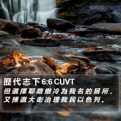 歷 代 志 下 6:6 CUVT Bible Verse Image