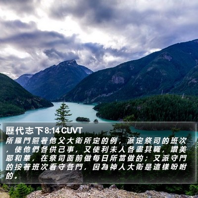 歷 代 志 下 8:14 CUVT Bible Verse Image