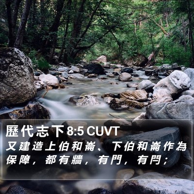 歷 代 志 下 8:5 CUVT Bible Verse Image