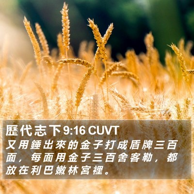 歷 代 志 下 9:16 CUVT Bible Verse Image