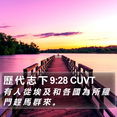 歷 代 志 下 9:28 CUVT Bible Verse Image