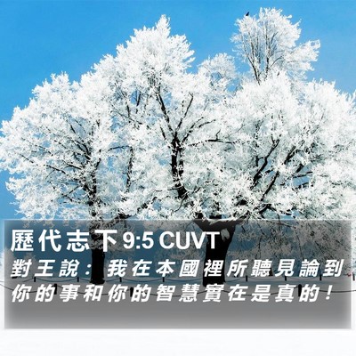 歷 代 志 下 9:5 CUVT Bible Verse Image