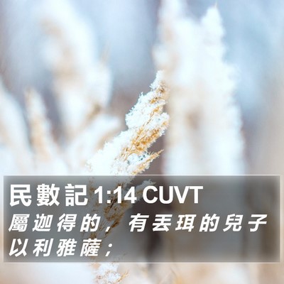 民 數 記 1:14 CUVT Bible Verse Image
