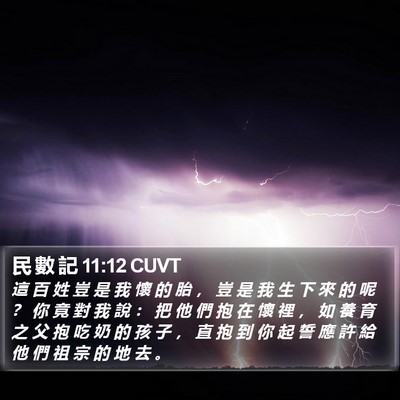 民 數 記 11:12 CUVT Bible Verse Image
