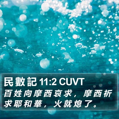 民 數 記 11:2 CUVT Bible Verse Image