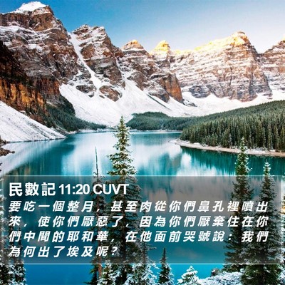 民 數 記 11:20 CUVT Bible Verse Image