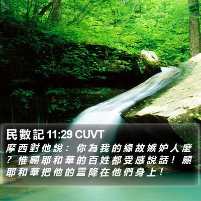 民 數 記 11:29 CUVT Bible Verse Image