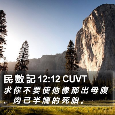 民 數 記 12:12 CUVT Bible Verse Image