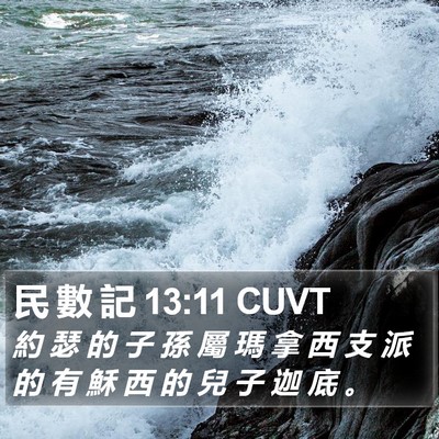 民 數 記 13:11 CUVT Bible Verse Image
