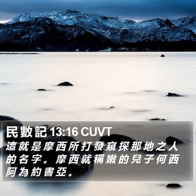 民 數 記 13:16 CUVT Bible Verse Image