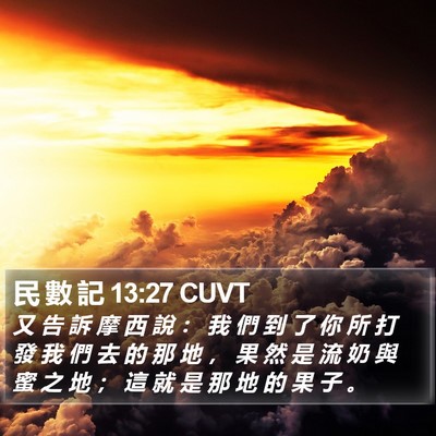 民 數 記 13:27 CUVT Bible Verse Image