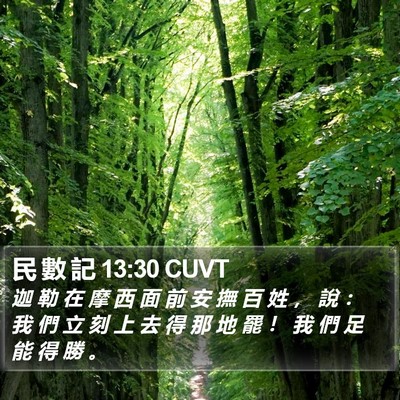 民 數 記 13:30 CUVT Bible Verse Image