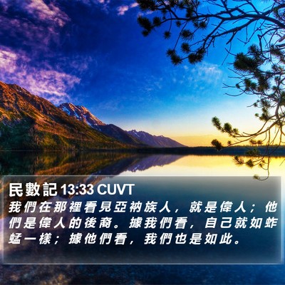 民 數 記 13:33 CUVT Bible Verse Image
