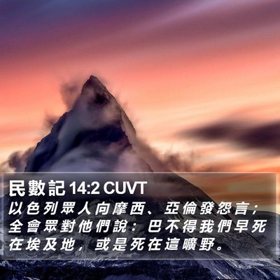 民 數 記 14:2 CUVT Bible Verse Image