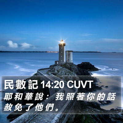 民 數 記 14:20 CUVT Bible Verse Image