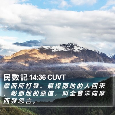 民 數 記 14:36 CUVT Bible Verse Image