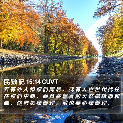 民 數 記 15:14 CUVT Bible Verse Image