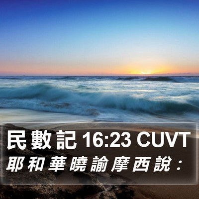 民 數 記 16:23 CUVT Bible Verse Image