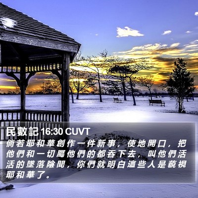 民 數 記 16:30 CUVT Bible Verse Image