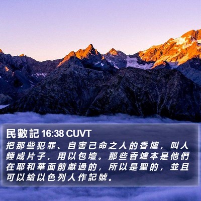 民 數 記 16:38 CUVT Bible Verse Image