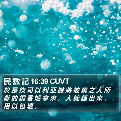 民 數 記 16:39 CUVT Bible Verse Image